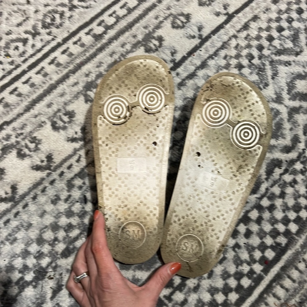 Steve Madden Snake Print Pool Slides - 9 - Tan - image 5